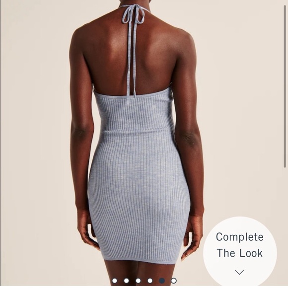 Abercrombie Elevated Knit Halter Mini Dress - Picture 2 of 11